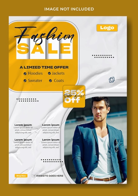 fashion sale advertisement flyer template design