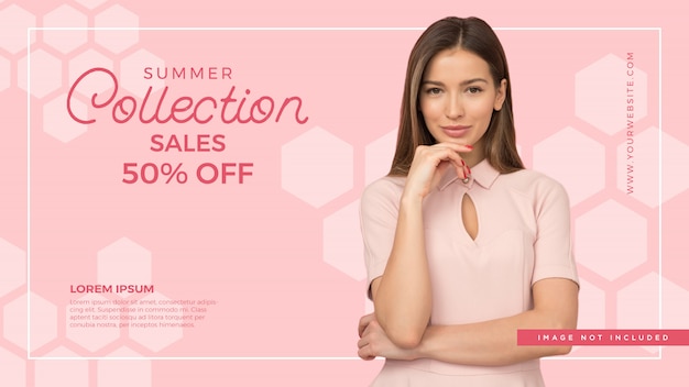 Vector fashion sale banner background