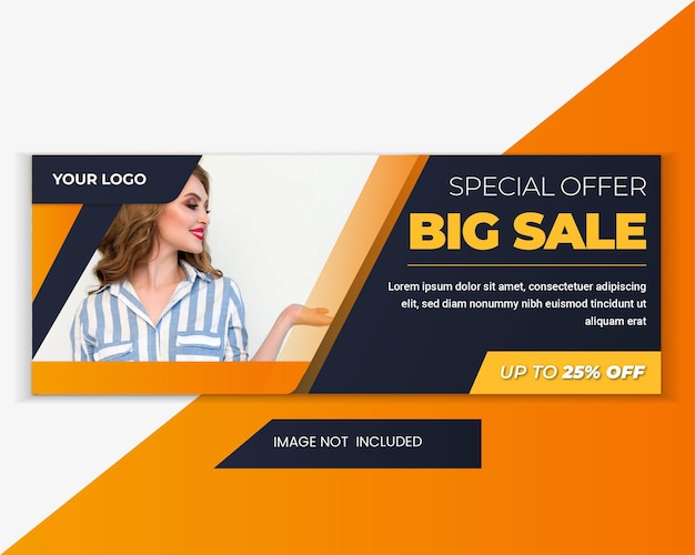 Fashion sale banner social media page cover template. Editable social media and banner templates for promotion. Banner design for marketing on social media.