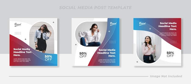 Fashion sale banner or square flyer for social media post template