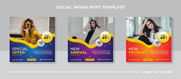 Fashion sale banner or square. social media post template