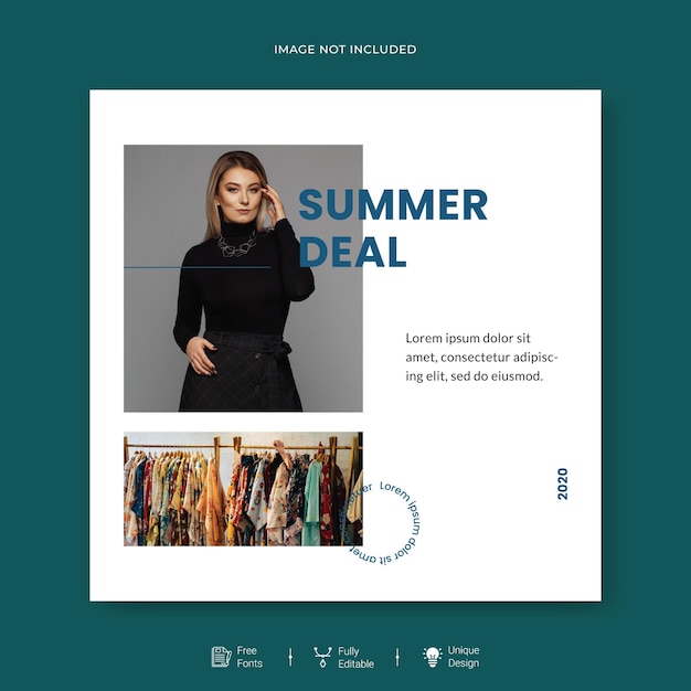 Design del modello di banner di vendita di moda annunci promozionali di vendita e sconto eleganti