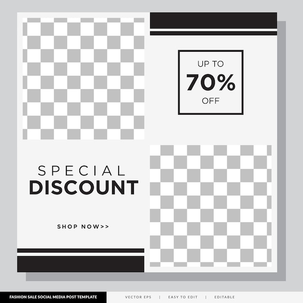 Fashion sale banner template design Free Vector