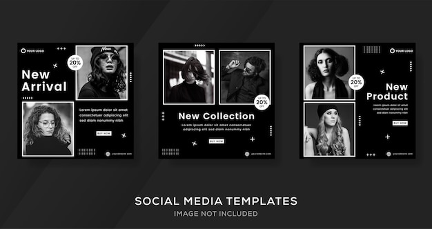 Vector fashion sale banner template post for social media feed premium vector