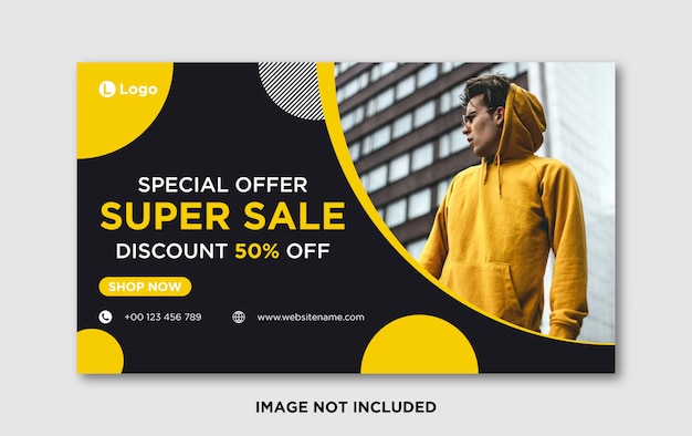 Vector fashion sale banner template