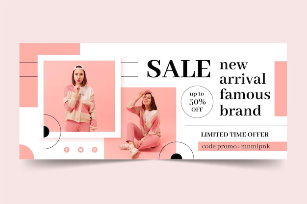 Fashion sale banner template