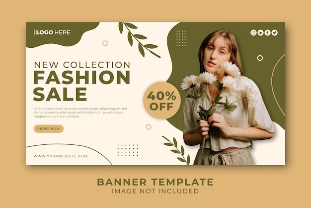 Fashion sale banner template