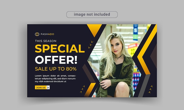 Vector fashion sale banner template