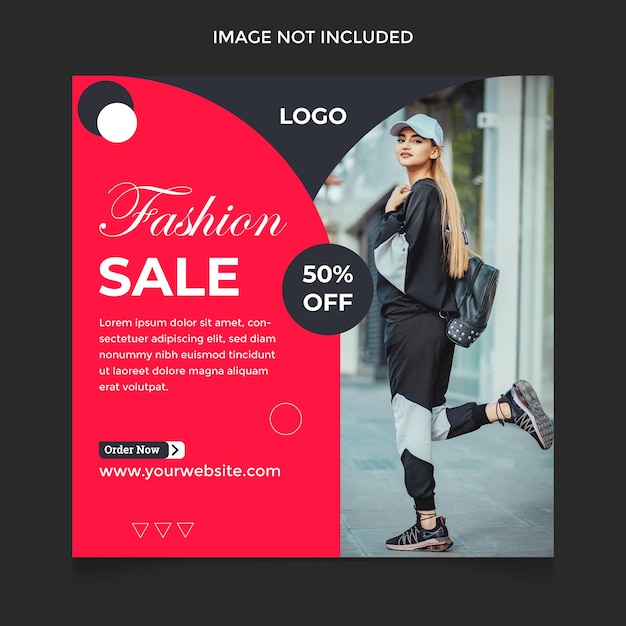 Fashion sale banner template