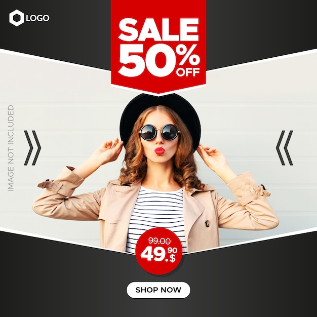 Vector fashion sale banner template