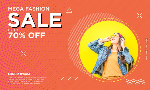 Fashion sale banner template