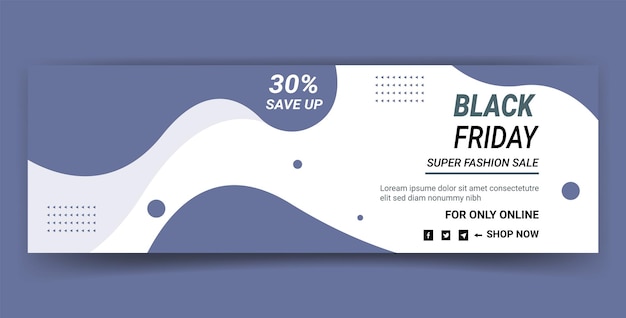 Fashion sale business banner template design