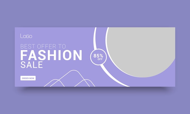 ファッション セール コレクション提供 Facebook カバー デザイン テンプレート