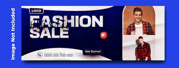 Vector fashion sale cover ads design