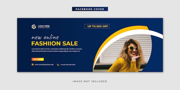 Fashion sale cover or soical media cover template design