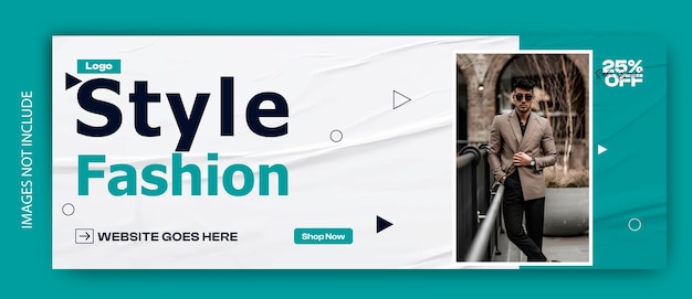 fashion sale cover template design
