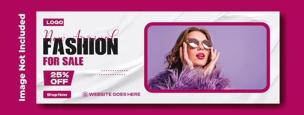 fashion sale cover template design