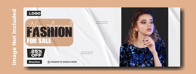 Fashion sale cover template design