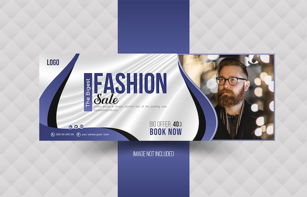 Vector fashion sale facebook cover design