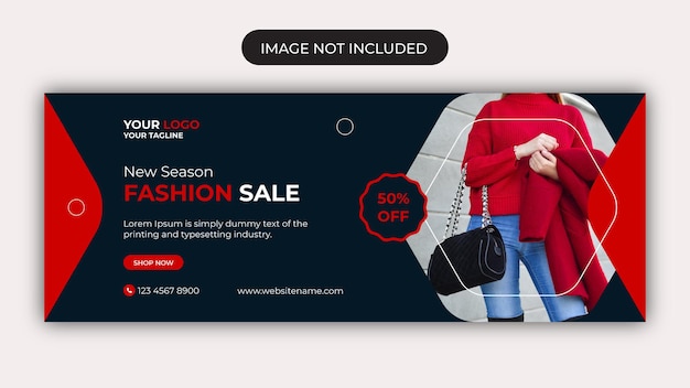 Fashion sale facebook cover and social media banner design