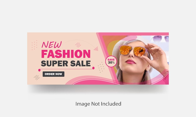 fashion sale facebook cover social media banner web cover template