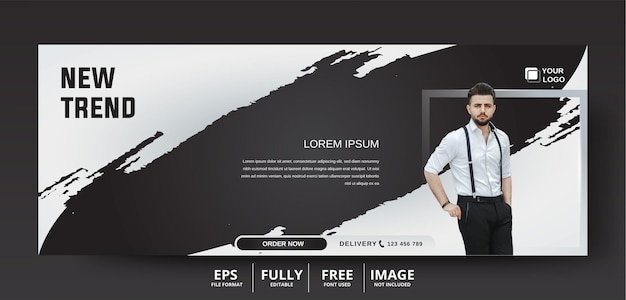 fashion sale facebook cover or social media banner