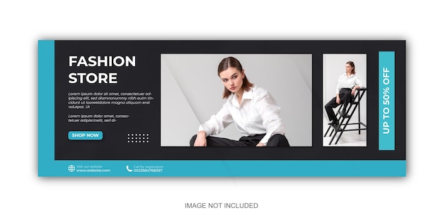 Vector fashion sale facebook cover template