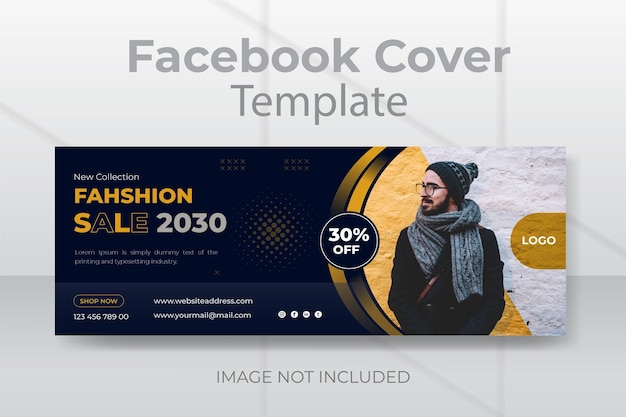 Fashion sale Facebook cover template