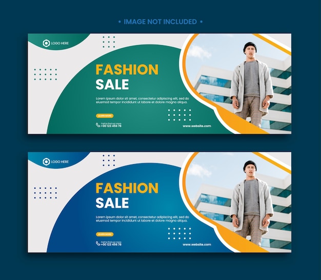 Fashion sale facebook cover and web banner template