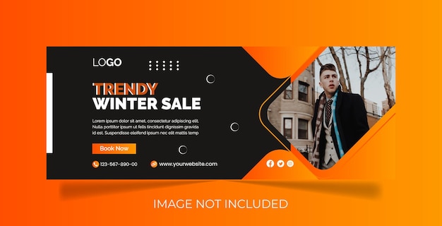 Vector fashion sale facebook social media template eps