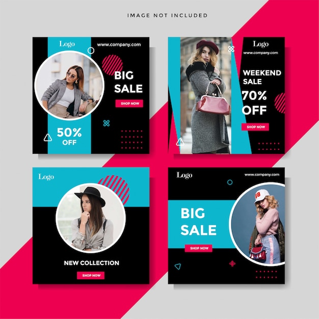 Fashion sale feed story marketing template