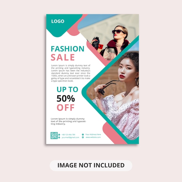 Vector fashion sale flyer template