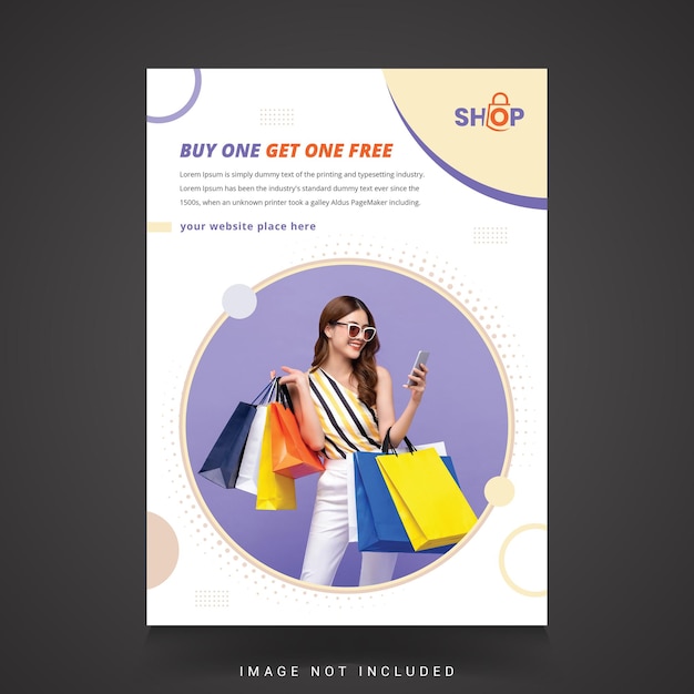 Vector fashion sale flyer template