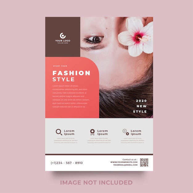 Vector fashion sale flyer template