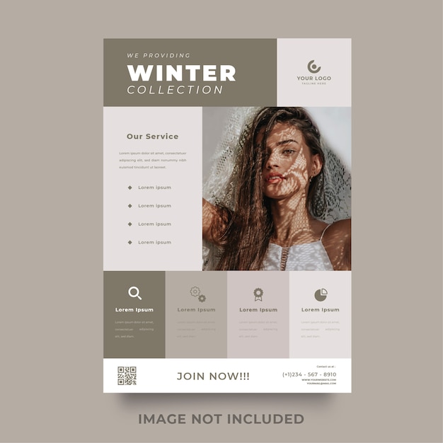 Vector fashion sale flyer template