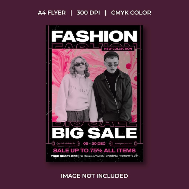 Vector fashion sale flyer