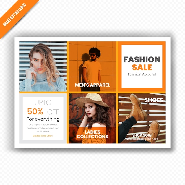 Fashion Sale Horizontal Flyer Template