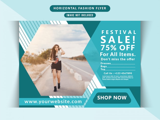 Fashion sale horizontal flyer