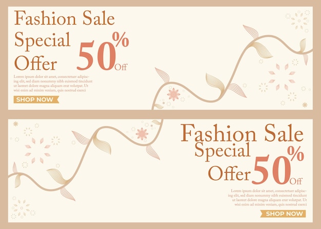fashion sale horizontal special offer banner template