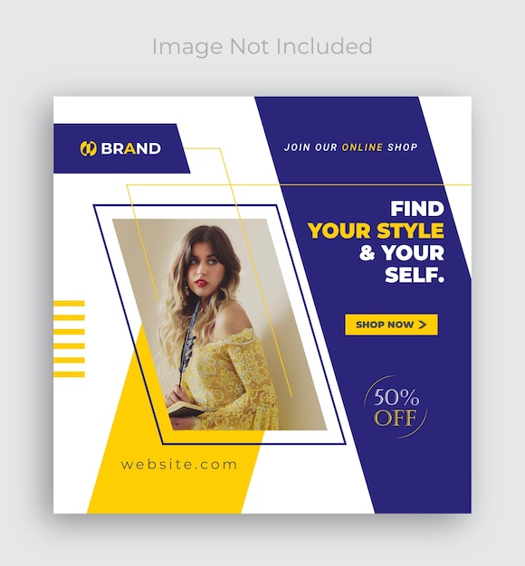 Vector fashion sale instagram post and social media banner template