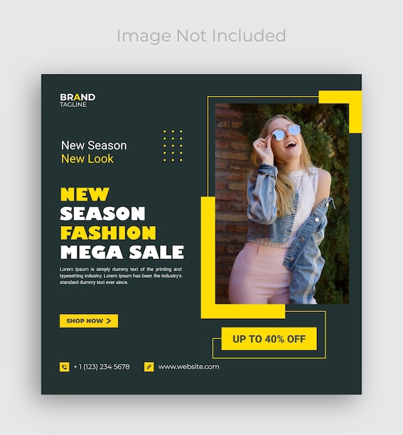 Vector fashion sale instagram post and social media banner template