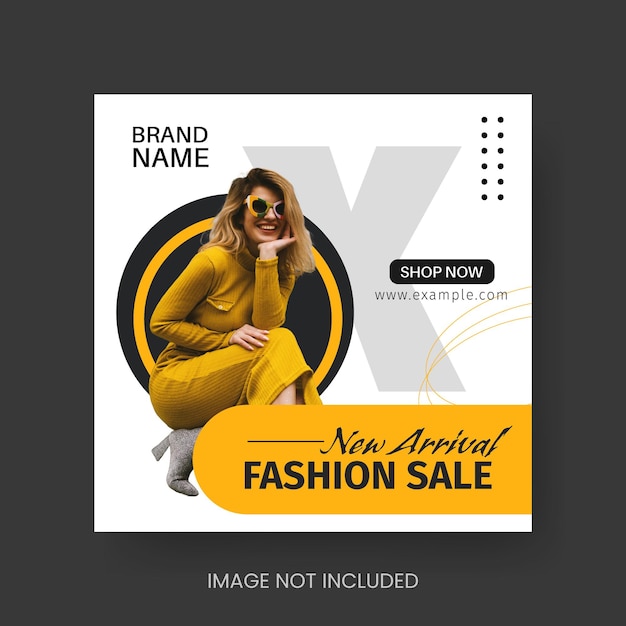 Fashion sale Instagram post template Urban fashion social media post template