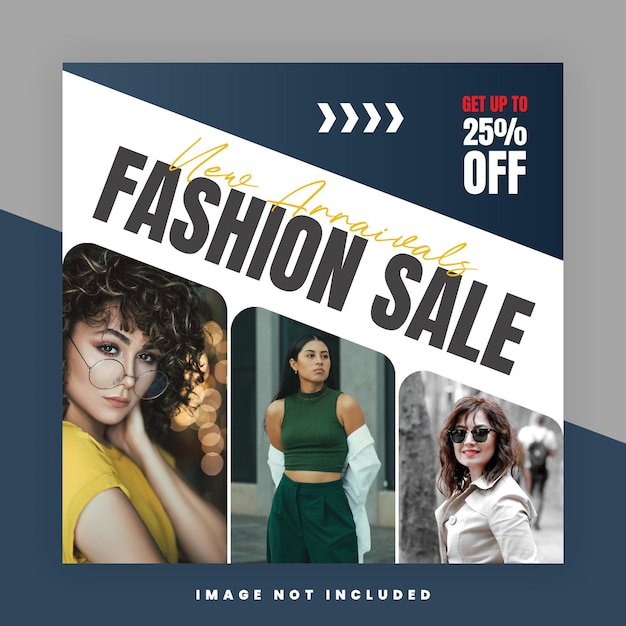Fashion sale Instagram post template Urban fashion social media post template