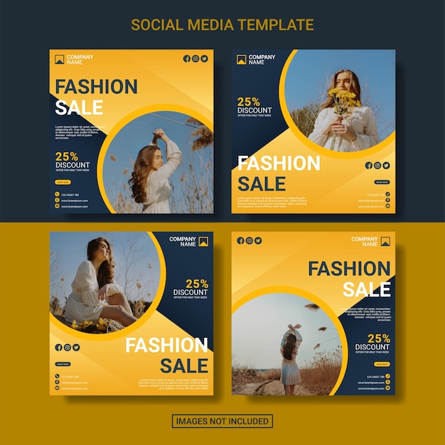 Fashion sale instagram post template