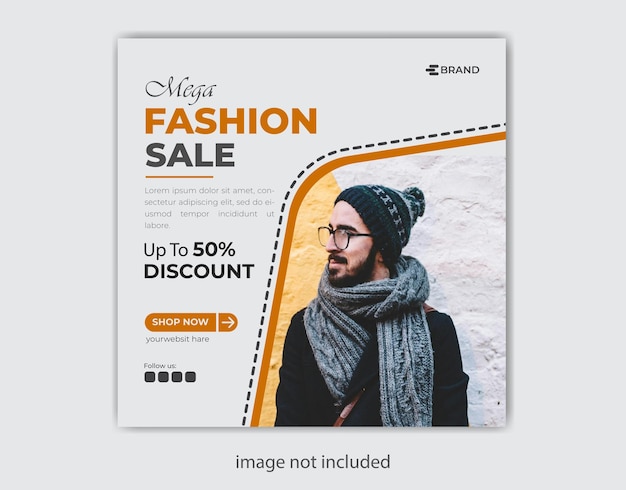 Fashion sale instagram and social media post design template