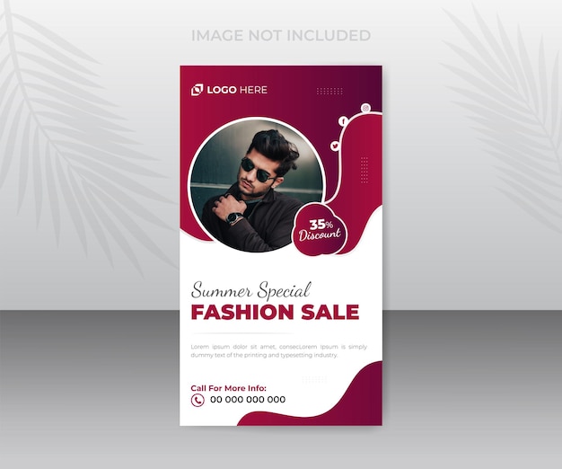 Fashion sale Instagram stories collection design template