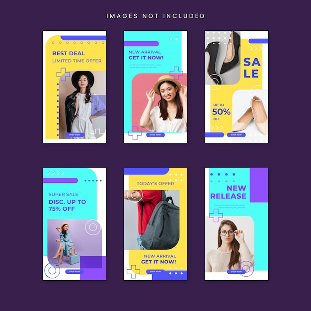 fashion sale instagram stories social media template premium vector