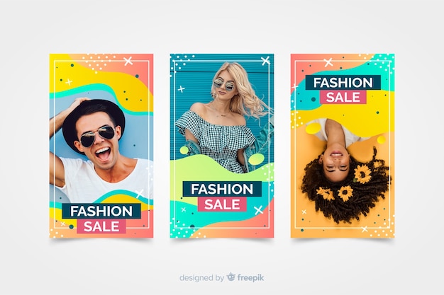 fashion sale instagram stories with photo