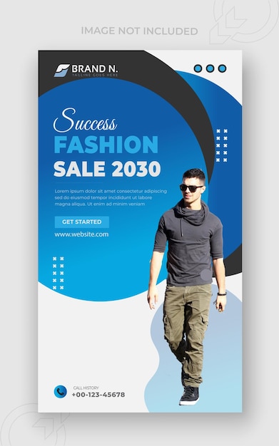 Fashion sale Instagram story and square web banner template design