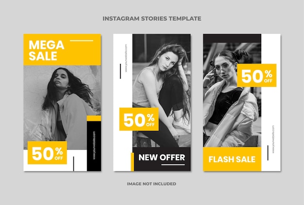 Vector fashion sale instagram verhalen collectie